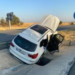 Keşan'da su kanalına düşen otomobilde 4 kişi yaralandı
