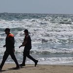 Saray’da deniz keyfine hava engeli