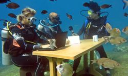 Fethiye'de deniz dibinde turizm toplantısı yapıldı