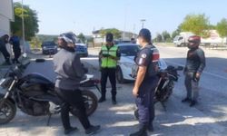 Vize'de jandarma ekiplerinden motosiklet denetimi