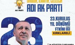 AK Parti Kırklareli, Yıl Dönümünü Kutlayacak