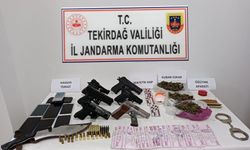 Tekirdağ'da jandarma operasyonunda silah ve uyuşturucu ele geçirildi