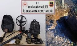 Tekirdağ'da kaçak kazıya baskın: Dedektör, boşluk bulma cihazı ve gaz maskeleri ele geçirildi