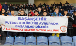 Lüleburgaz Atletik Oyuncuları, Başakşehir’e Tribünden Destek Verdi