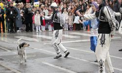 Halk Oyunları Ekibinin Gösterisine Katılmak İster Gibi Aralarına Karıştı