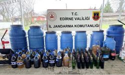 Edirne'de bin 560 litre kaçak içki ele geçirildi