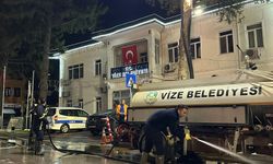 Vize'de Atatürk Caddesi'nde Temizlik Çalışması Yapıldı