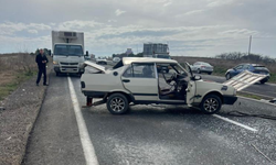 Muratlı-Tekirdağ karayolunda kaza: 2 yaralı