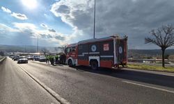 Tekirdağ Çevre Yolu'nda hararet yapan araç trafiği aksattı