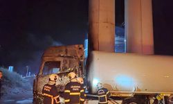 Lüleburgaz’da LPG tankerinde dolum sırasında yangın çıktı