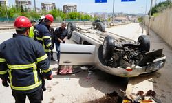 Kırıkkale'de otomobil takla attı: 1 yaralı