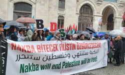 Sirkeci'de Nakba'nın 77. yıldönümü için eylem yapıldı