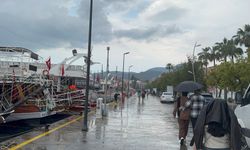 Marmaris baharı yağmurla uğurluyor