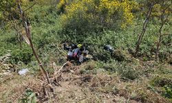 Erdek'te motosiklet direksiyon hakimiyetini kaybetti uçuruma düştü