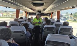 Tekirdağ Otogarı’nda bayram öncesi yolcu ve şoförlere trafik uyarısı yapıldı