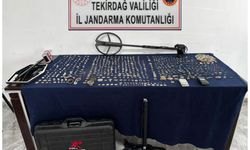 Tekirdağ'da tarihi eser operasyonunda binin üzerinde sikke ele geçirildi