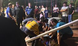 Parkta korku dolu anlar: Pota devrildi, 17 yaşındaki genç yaralandı