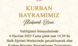 Valiliğin bayramlaşma töreni 14:30'da