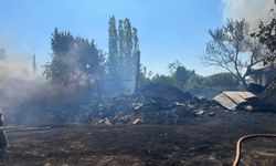 Yerdeki çöpleri yakmak istedi, 2 evi küle döndü
