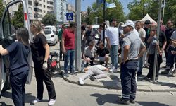 Otomobille çarpışan elektrikli bisikletli çocuk yaralandı