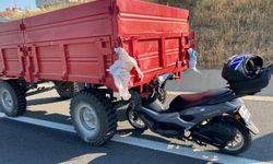 İpsala'da traktör römorkuna çarpan motosikletin sürücüsü yaralandı