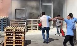 Yangın tüpünü alan koştu