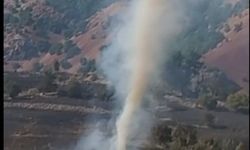 Tunceli’deki yangında çıkan hortum görüntülendi