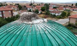 Bu caminin kubbesi yıllardır leyleklere ev sahipliği yapıyor