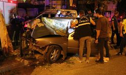 Ağaca ok gibi saplanan otomobilde 2 kişi öldü, sürücü ağır yaralandı