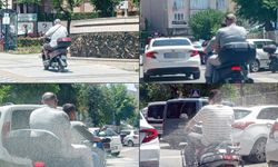 Kırklareli’nde Motosikletliler Ekipmansız Trafikte