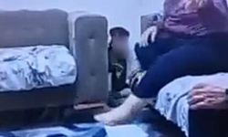 Torununa şiddet uyguladı, görüntüler ortaya çıkınca gözaltına alındı