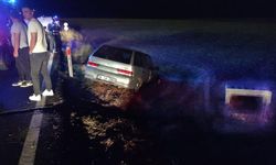 Tekirdağ'da otomobil beton büze çarptı: 2 yaralı