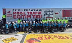 Tekirdağ'da mobil tırla trafik eğitimi