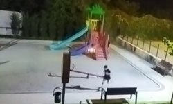 Bursa'da çocuklar oyun parkını ateşe verdi