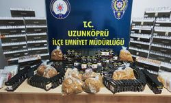 Edirne'de on binlerce kaçak makaron ele geçirildi