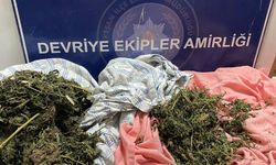 Çarşafa sarılmış uyuşturucu ve hassas terazi ele geçirildi