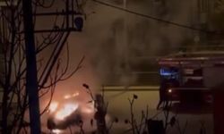 Hafif ticari araç yanarak kül oldu