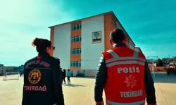 Tekirdağ'da polis ekiplerinden okullarda geniş çaplı denetim