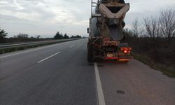 Babaeski'de beton mikseri ile otomobil çarpıştı: 1 yaralı