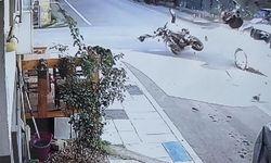 Edirne'de motosiklet sürücüsünün hayatını kaybettiği feci kaza kamerada