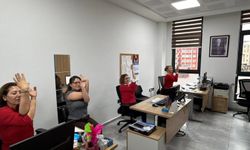 İl Sağlık Müdürlüğü Personeline Masa Başı Egzersizi Etkinliği