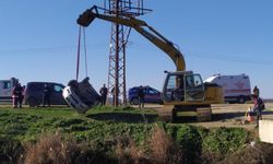 Keşan'da sulama kanalına düşen otomobilin sürücüsü hayatını kaybetti