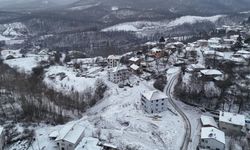 Demirköy'de kartpostallık kış manzarası