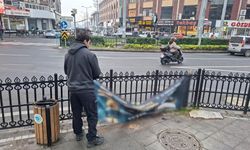 Tekirdağ'da zabıta ekiplerinden izinsiz afiş reklamlara denetim