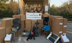 Edirne’de kaçak tütün operasyonu: Tonlarca malzeme ele geçirildi