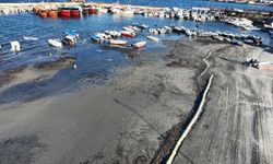 Tekirdağ'da deniz çekildi