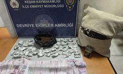 Keşan'da yastık içerisine saklanmış uyuşturucu ele geçirildi