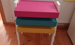 Kırklareli’nde Renkli Sehpalar İlgi Görüyor