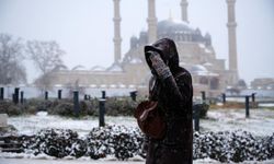 Balkanlardan gelen soğuk hava Edirne'yi beyaza bürüdü