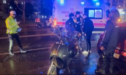 Çorlu'da çukura dalan motosikletli yaralandı